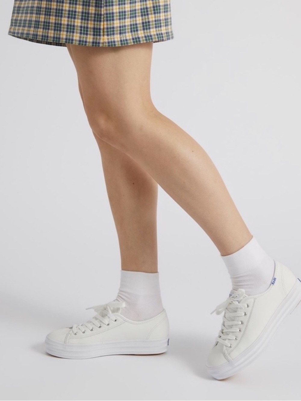 Keds Triple Kick White Leather Platform Sneakers Women’s Size 7